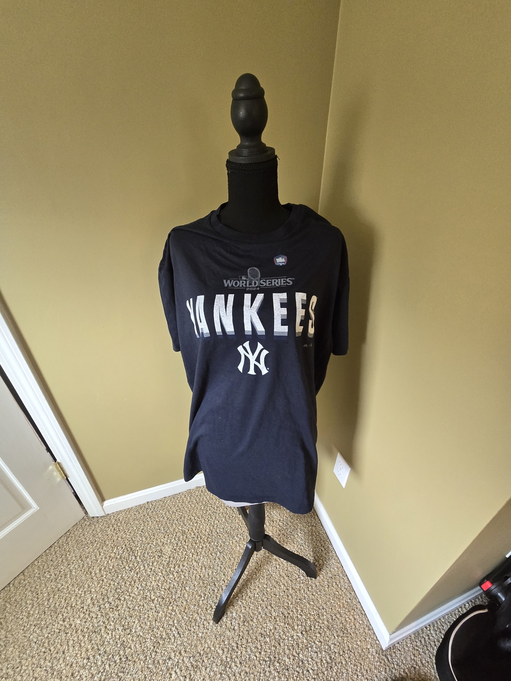 New York Yankees Navy World Series Short Sleeve Tee xL